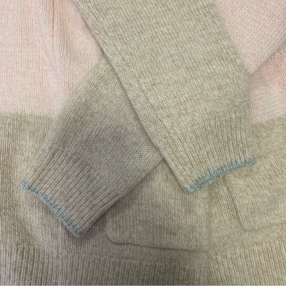 Splendid Collection Women’s Open Front Colorblock 100% Cashmere Cardigan - Picture 7 of 11